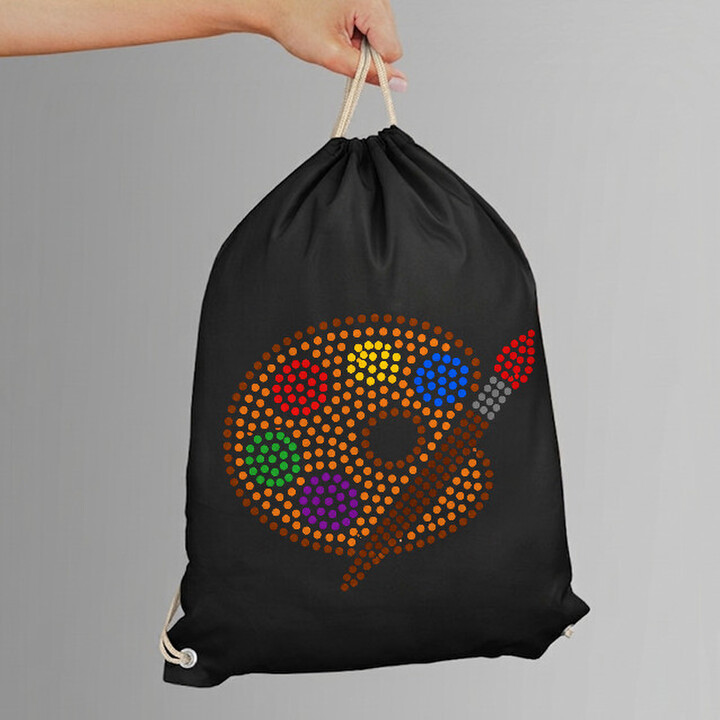 Paletă de pictor din puncte - ziua punctului - sac cu șnur