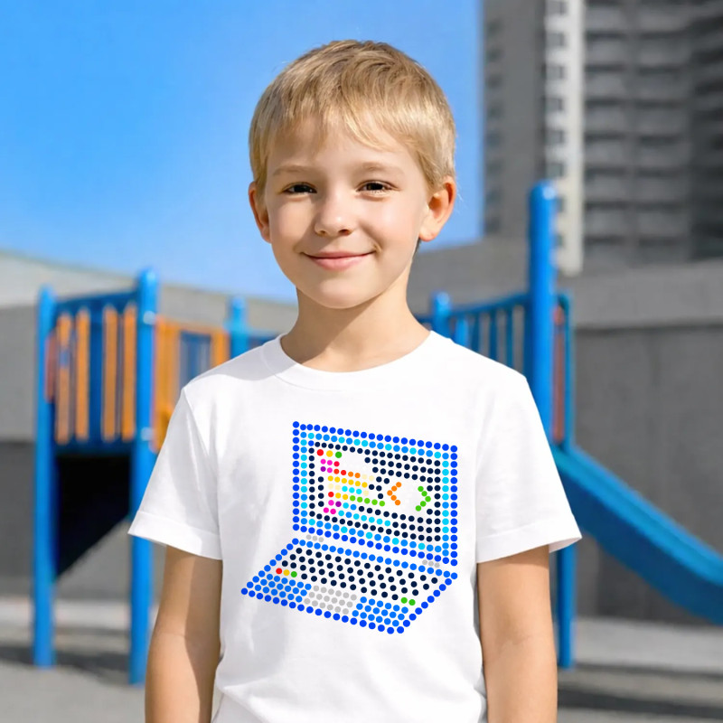 Micul programator din puncte - ziua punctului - tricou pentru copii