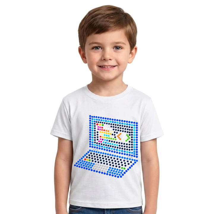 Micul programator din puncte - ziua punctului - tricou pentru copii