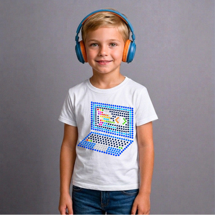 Micul programator din puncte - ziua punctului - tricou pentru copii