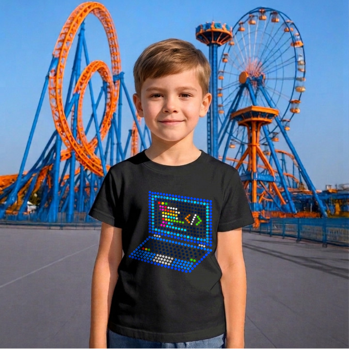 Micul programator din puncte - ziua punctului - tricou pentru copii