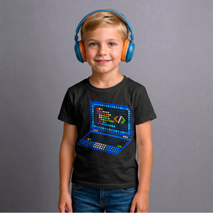Micul programator din puncte - ziua punctului - tricou pentru copii