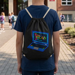 Micul programator din puncte - ziua punctului - sac cu șnur