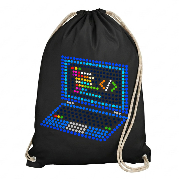Micul programator din puncte - ziua punctului - sac cu șnur