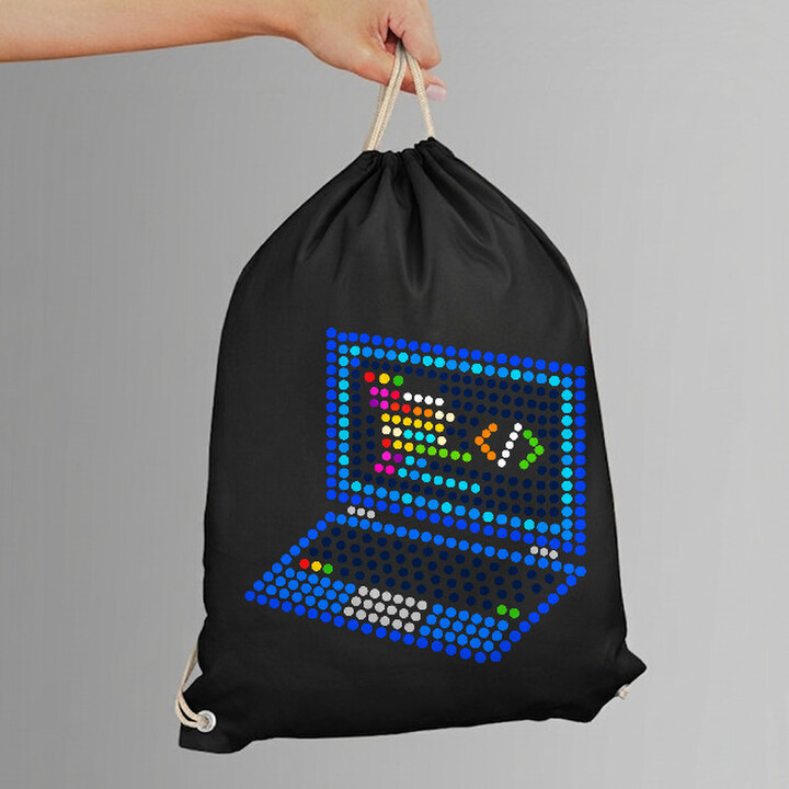 Micul programator din puncte - ziua punctului - sac cu șnur
