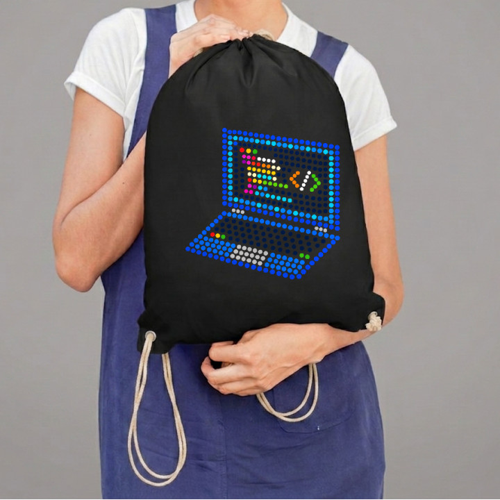 Micul programator din puncte - ziua punctului - sac cu șnur