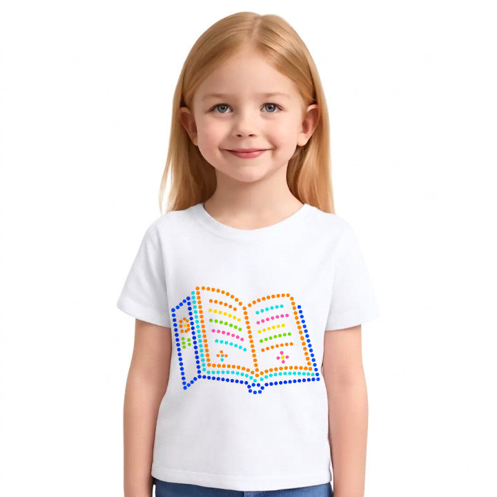 Mica cititoare din puncte - ziua punctului - tricou pentru copii