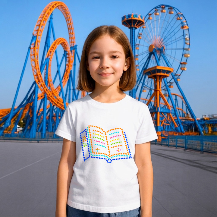 Mica cititoare din puncte - ziua punctului - tricou pentru copii