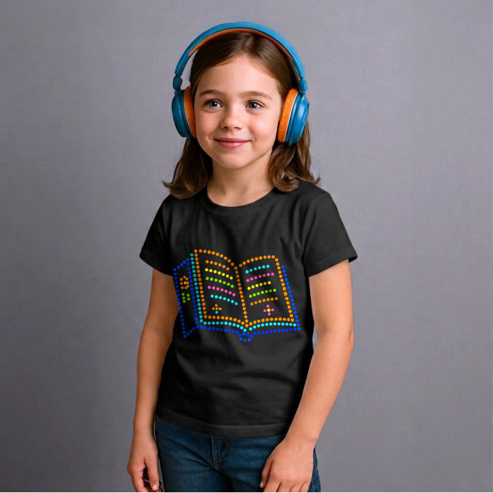 Mica cititoare din puncte - ziua punctului - tricou pentru copii