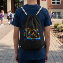 Mica cititoare din puncte - ziua punctului - sac cu șnur