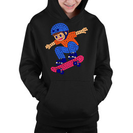 Băiat pe skateboard din puncte - ziua punctului - bluză pentru copii