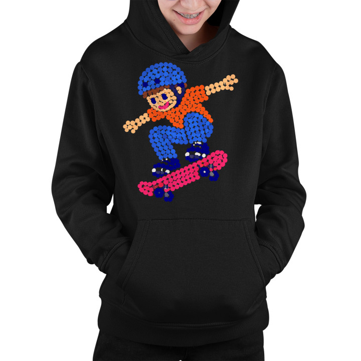 Băiat pe skateboard din puncte - ziua punctului - bluză pentru copii