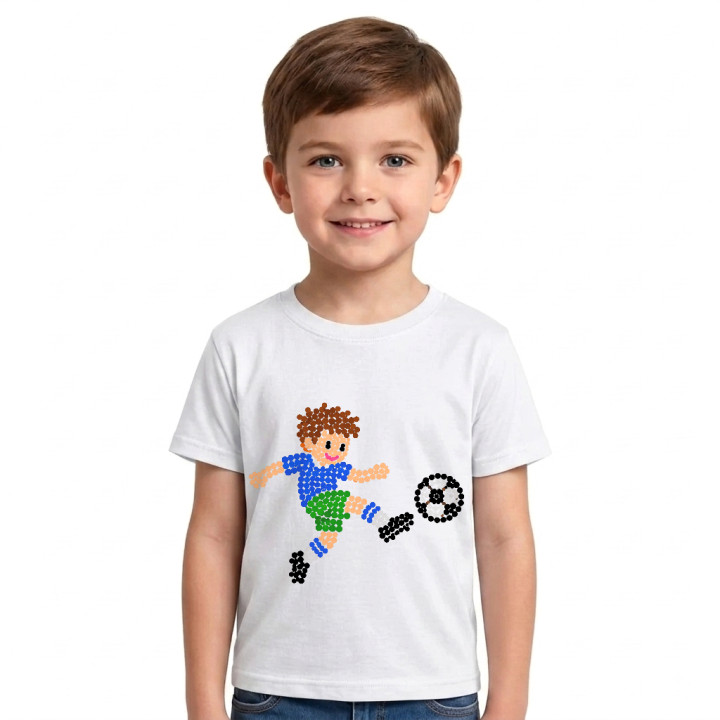 Micul fotbalist din puncte - ziua punctului - tricou pentru copii