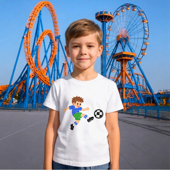 Micul fotbalist din puncte - ziua punctului - tricou pentru copii