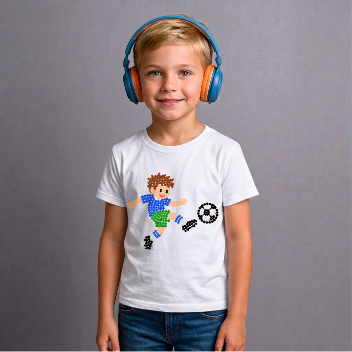 Micul fotbalist din puncte - ziua punctului - tricou pentru copii