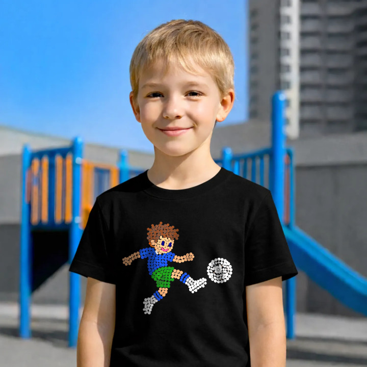 Micul fotbalist din puncte - ziua punctului - tricou pentru copii