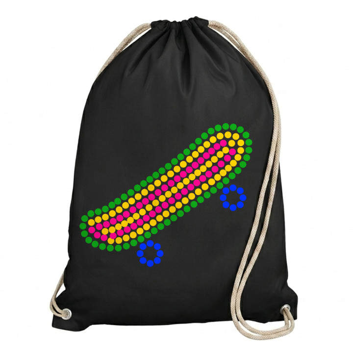Skateboard din puncte - ziua punctului - sac cu șnur