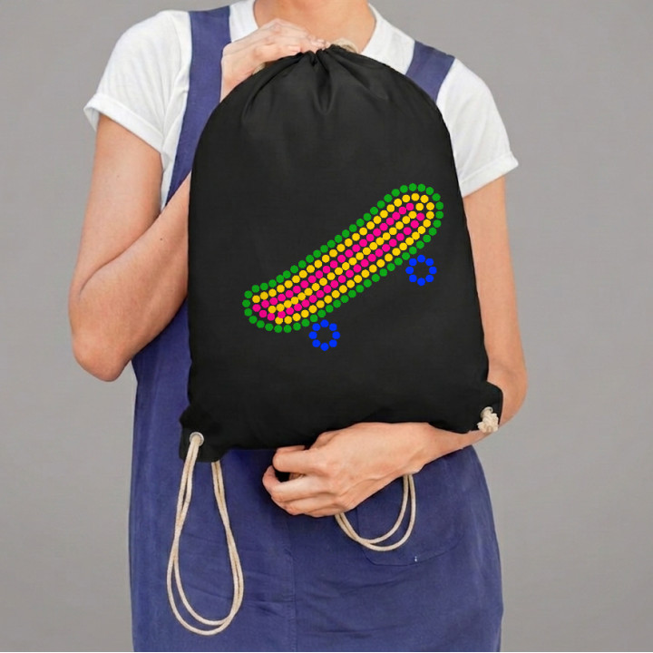 Skateboard din puncte - ziua punctului - sac cu șnur