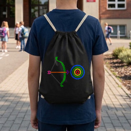 Tir cu arcul din puncte - ziua punctului - sac cu șnur