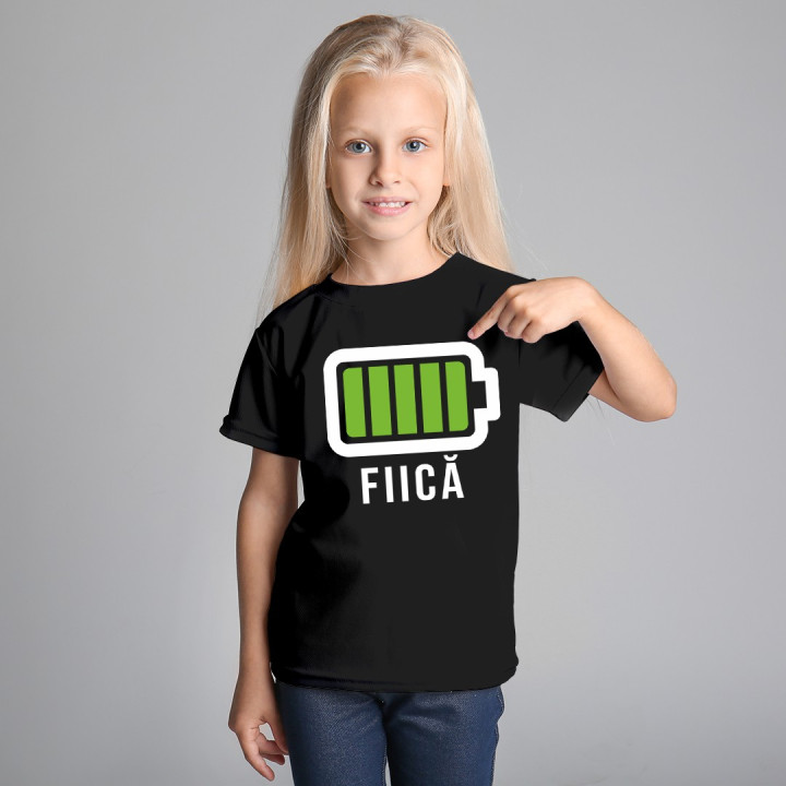 Baterie - fiică - Tricou pentru copii