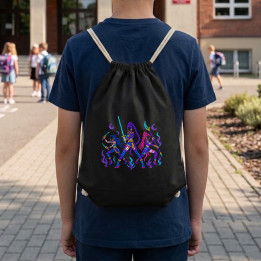 Huntrix din puncte - ziua punctului - sac cu șnur pentru fanii filmului KPop Demon Hunters