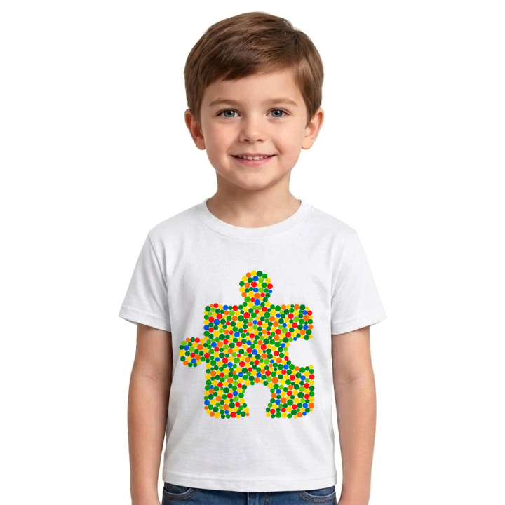 Puzzle din puncte - ziua punctului - tricou pentru copii