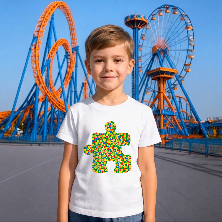 Puzzle din puncte - ziua punctului - tricou pentru copii
