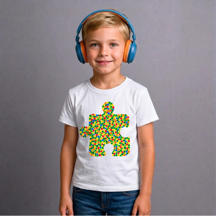 Puzzle din puncte - ziua punctului - tricou pentru copii