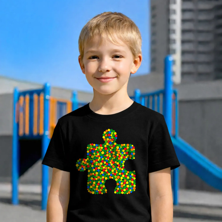 Puzzle din puncte - ziua punctului - tricou pentru copii