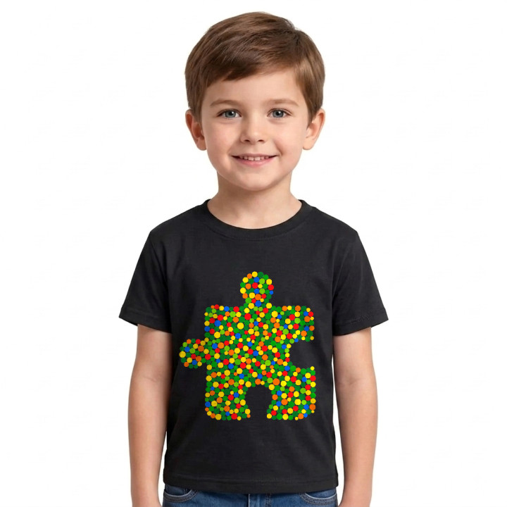 Puzzle din puncte - ziua punctului - tricou pentru copii