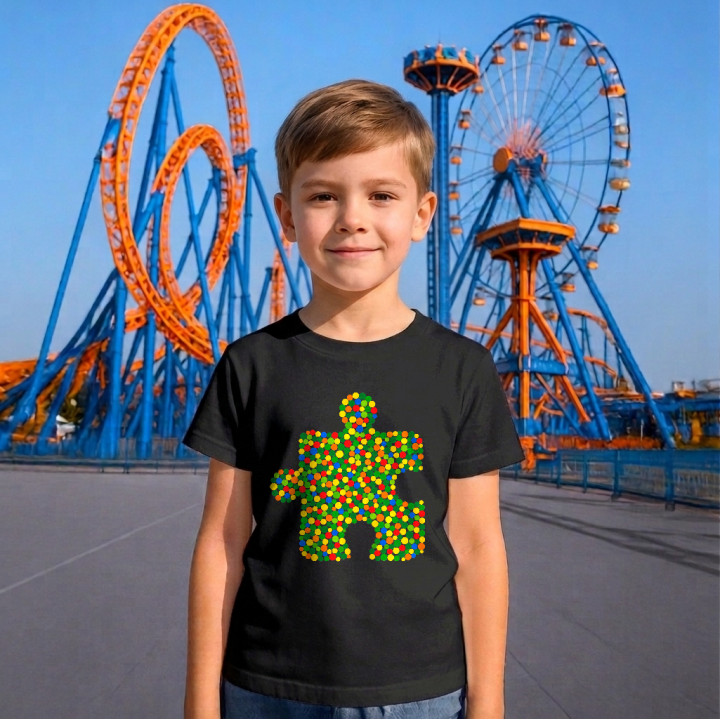 Puzzle din puncte - ziua punctului - tricou pentru copii