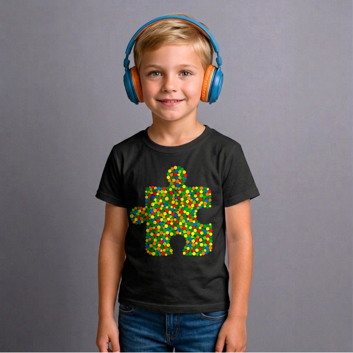 Puzzle din puncte - ziua punctului - tricou pentru copii