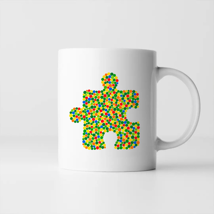 Puzzle din puncte - ziua punctului - cană