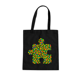 Puzzle din puncte - ziua punctului - sacoșă de bumbac
