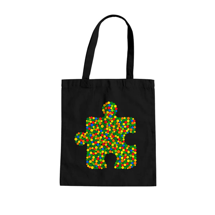 Puzzle din puncte - ziua punctului - sacoșă de bumbac