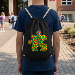 Puzzle din puncte - ziua punctului - sac cu șnur