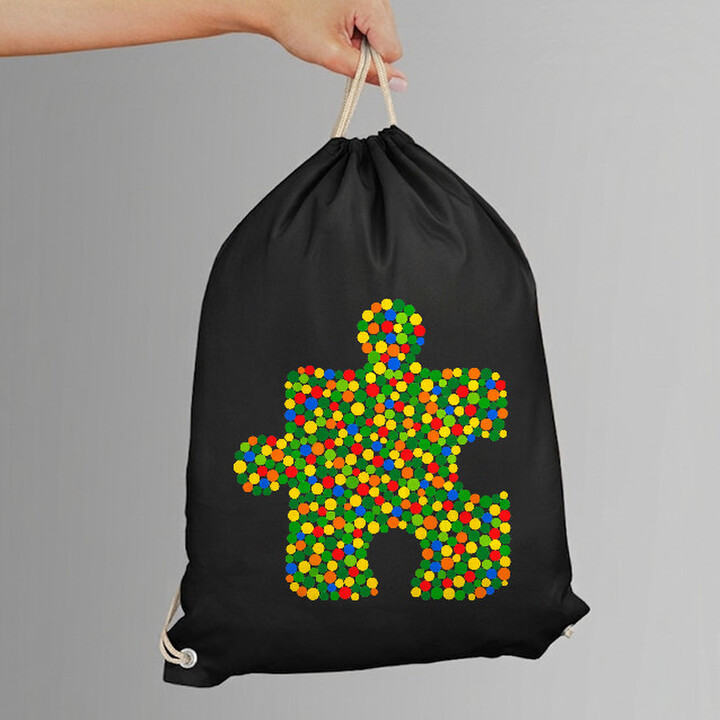 Puzzle din puncte - ziua punctului - sac cu șnur