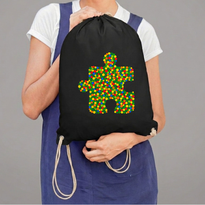 Puzzle din puncte - ziua punctului - sac cu șnur