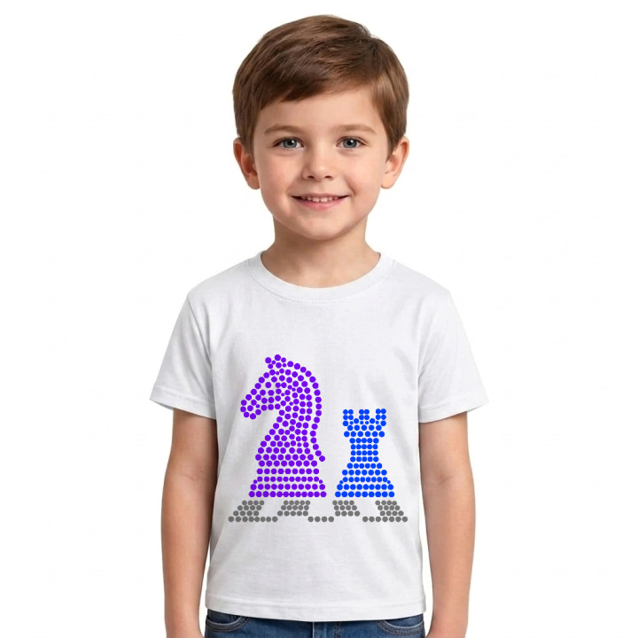 Șah din puncte - ziua punctului - tricou pentru copii