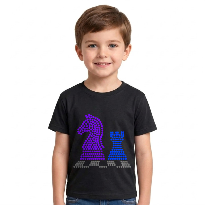 Șah din puncte - ziua punctului - tricou pentru copii