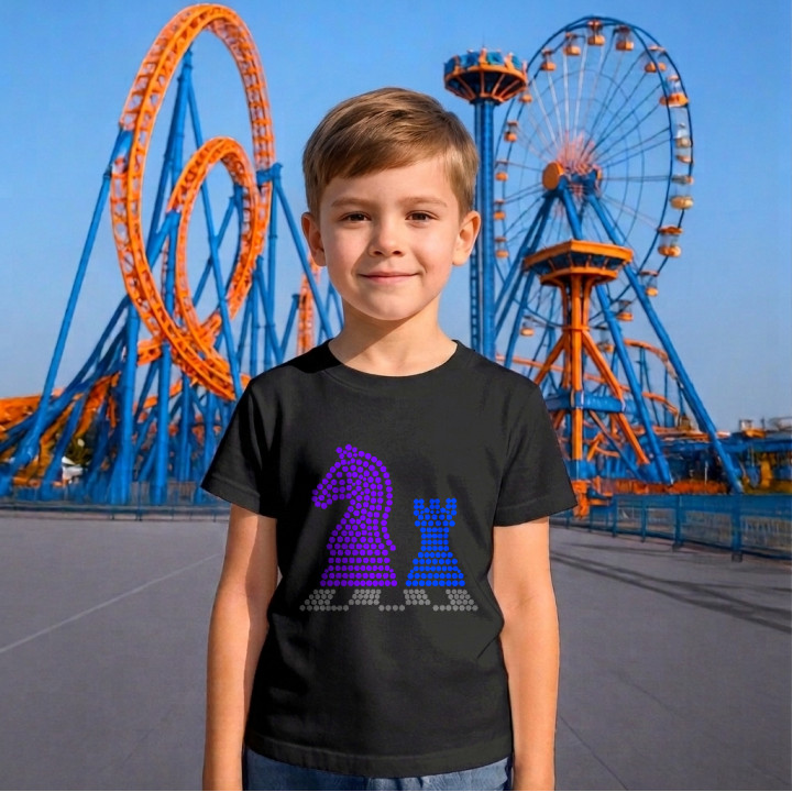 Șah din puncte - ziua punctului - tricou pentru copii