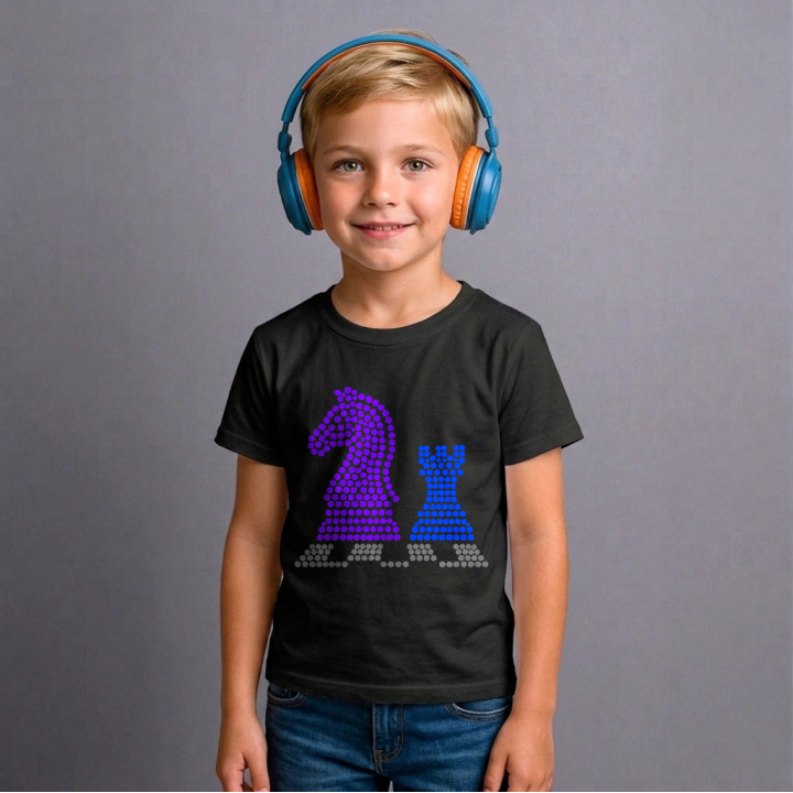 Șah din puncte - ziua punctului - tricou pentru copii