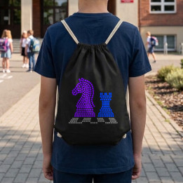 Șah din puncte - ziua punctului - sac cu șnur