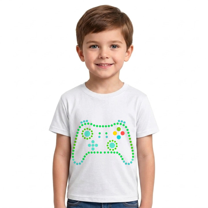 Controler de joc din puncte - ziua punctului - tricou pentru copii