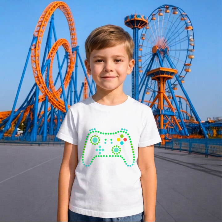 Controler de joc din puncte - ziua punctului - tricou pentru copii