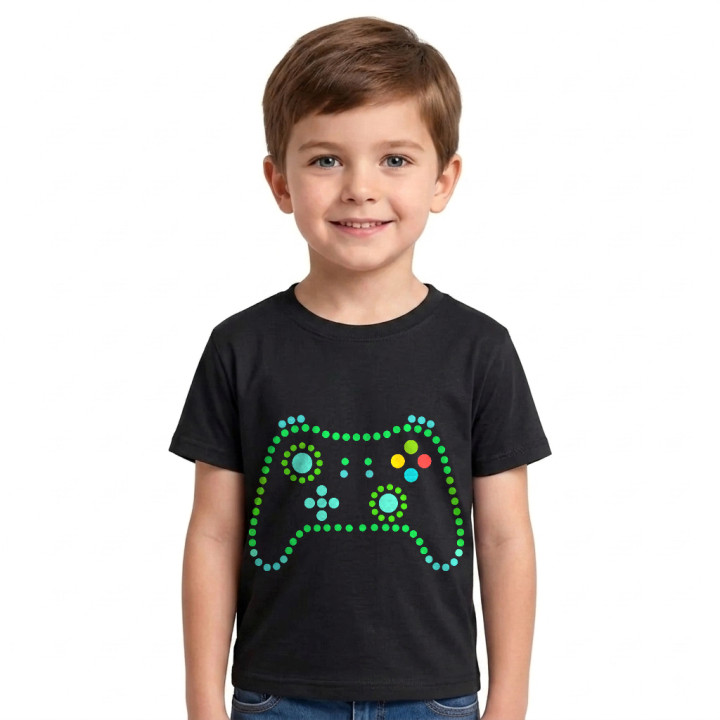 Controler de joc din puncte - ziua punctului - tricou pentru copii