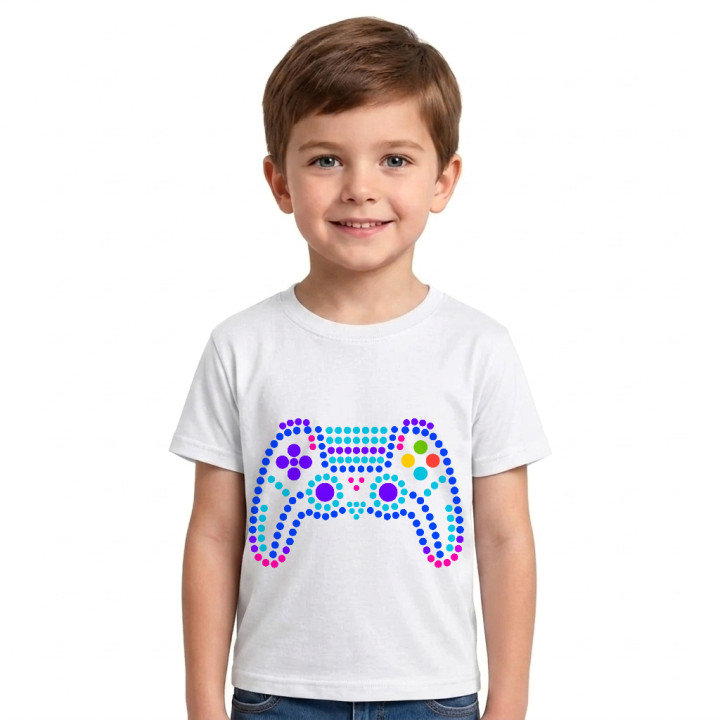 Controler pentru consolă din puncte - ziua punctului - tricou pentru copii