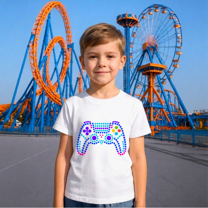 Controler pentru consolă din puncte - ziua punctului - tricou pentru copii