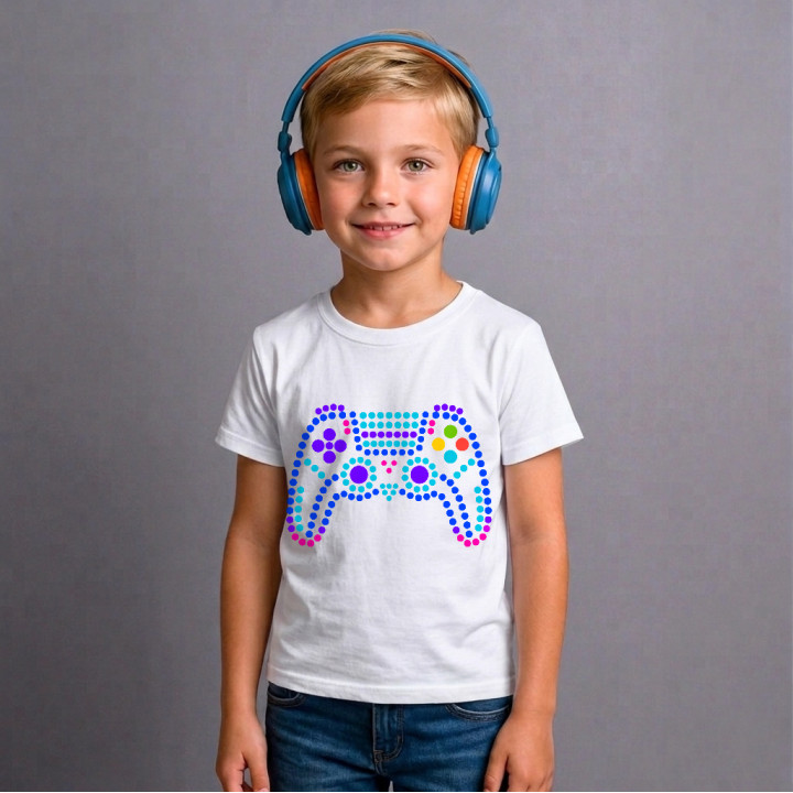 Controler pentru consolă din puncte - ziua punctului - tricou pentru copii