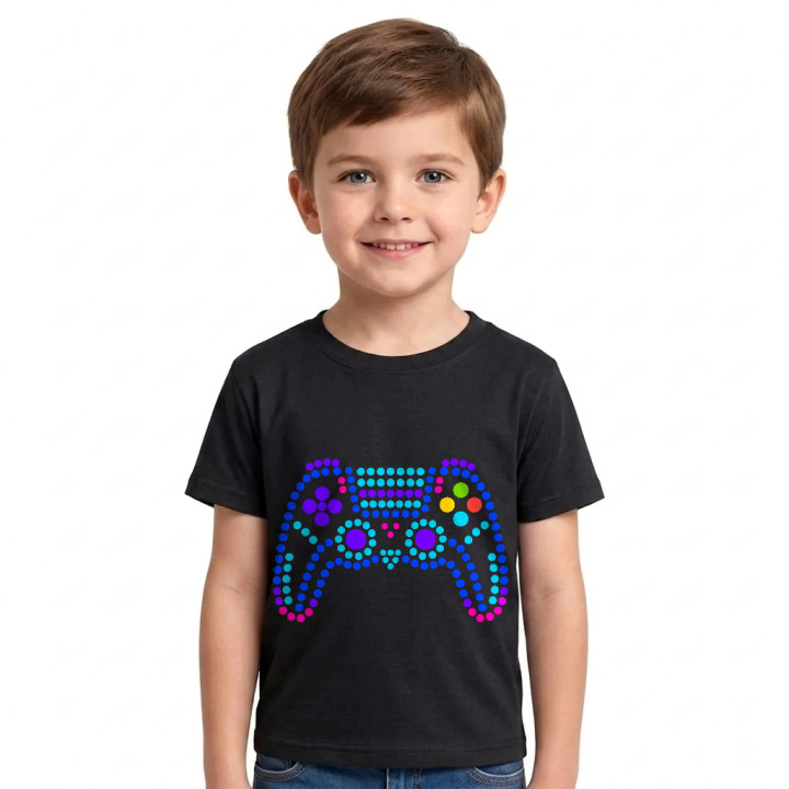 Controler pentru consolă din puncte - ziua punctului - tricou pentru copii